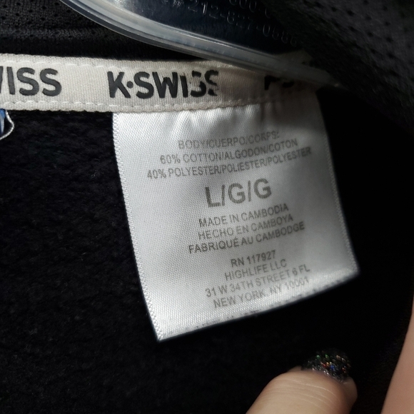 K-Swiss logo pullover sweatshirt size large - Picture 4 of 5